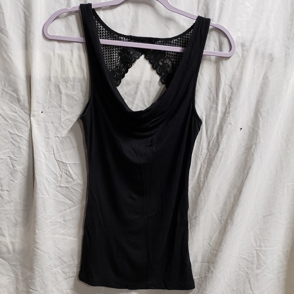 SEXY LACEY BACK DRAPE FRONT NECKLINE SMALL